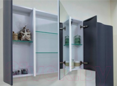Шкаф с зеркалом для ванной Акватон Ондина 100 (1A176102ODG20)