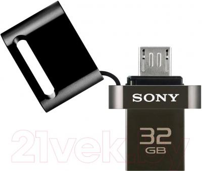 Usb flash накопитель Sony On-The-Go Black 32GB (USM32SA1B) - общий вид