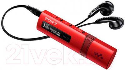 MP3-плеер Sony NWZ-B183R (4Gb, красный) - с наушниками