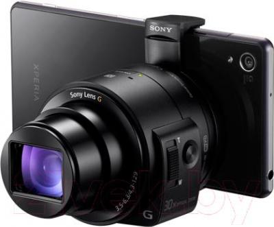 Внешняя камера для смартфона Sony Cyber-shot DSC-QX30B - подключение к смартфону