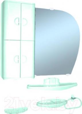 Комплект мебели для ванной Белпласт с346-2830 (бирюза, правосторонний) - общий вид