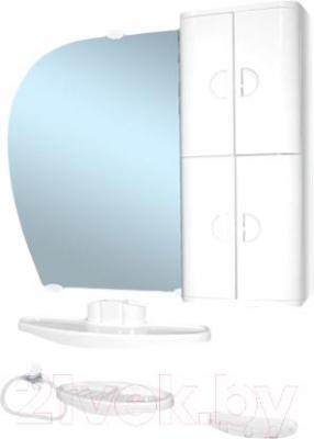 Комплект мебели для ванной Белпласт с346-2830 (белый, правосторонний) - общий вид