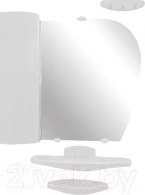 Комплект мебели для ванной Белпласт с419-2830 (белый, левосторонний) - общий вид