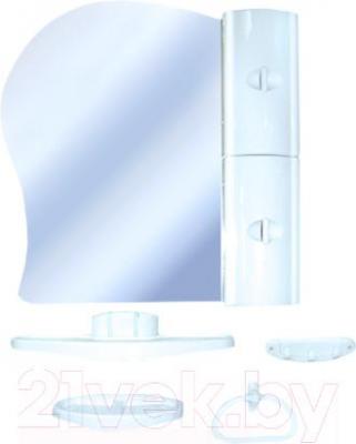 Комплект мебели для ванной Белпласт с341-2830 (голубой, правосторонний) - общий вид