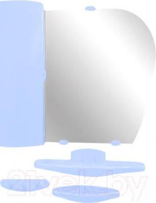 Комплект мебели для ванной Белпласт с417-2830  (голубой, левосторониий) - общий вид