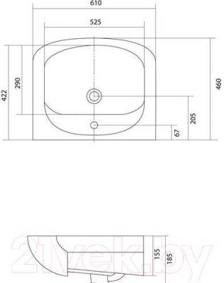 Изображение товара Умывальник Акватон Акварель 60 (1WH110195)