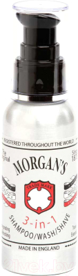 Шампунь для волос Morgans Shampoo Wash Shave 3 в 1 (100мл)