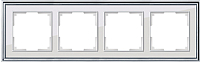 Рамка для выключателя Werkel Palacio WL17-Frame-04 / a037695 (хром/белый) - 