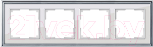 Рамка для выключателя Werkel Palacio WL17-Frame-04 / a037695 (хром/белый)