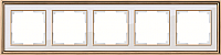 Рамка для выключателя Werkel Palacio WL17-Frame-05 / a037681 (золото/белый) - 