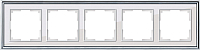 Рамка для выключателя Werkel Palacio WL17-Frame-05 / a037696 (хром/белый) - 