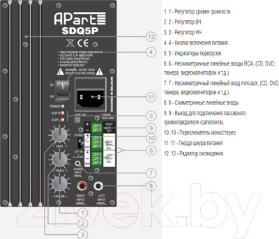 Настенная акустика Apart SDQ5P-WH