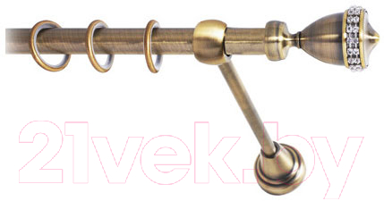 Карниз для штор Lm Decor Кубок 110 1р гладкий (антик, 3.2м)