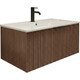 Тумба с умывальником Oliveeka Terra 70 TER70R + Flow F70WF (орех/белый) -