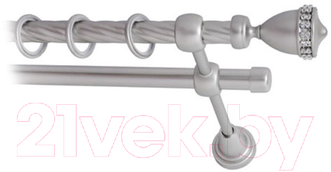 Карниз для штор Lm Decor Кубок 110 2р витой (сатин, 2.8м)