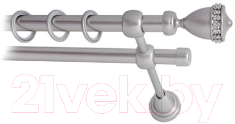 Карниз для штор Lm Decor Кубок 110 2р гладкий (сатин, 1.8м)