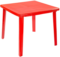 Стол пластиковый Стандарт Пластик Групп Квадратный 80х80 (красный) - 