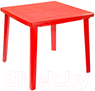Стол пластиковый Стандарт Пластик Групп Квадратный 80х80 (красный)