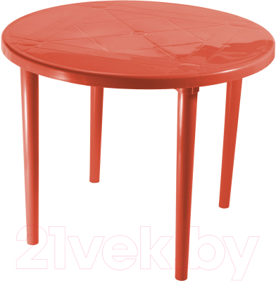 Стол пластиковый Стандарт Пластик Групп Круглый 90 (красный)