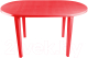 Миниатюра изображения товара Стол пластиковый Стандарт Пластик Групп Овальный 140х80 (красный)