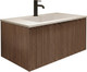 Тумба с умывальником Oliveeka Terra 80 TER80R + Looma T80WF (орех/белый) -