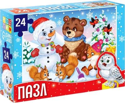 Пазл Puzzle Time Праздник у зверят / 9815519 (24эл) - 