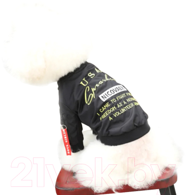 Куртка для животных Nicovaer Волонтер / 02085 (L, черный)