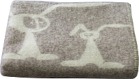 Одеяло для малышей Klippan Супер зайцы грей 100x140 (шерсть) - 