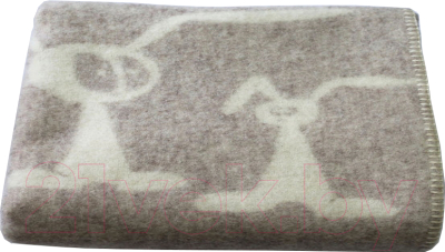 Одеяло для малышей Klippan Супер зайцы грей 100x140 (шерсть)