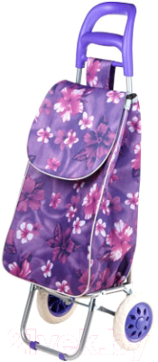 Сумка-тележка Perfecto Linea 42-307010 (фиолетовый, цветы)