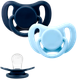 Набор пустышек Paomma Силиконовые 0-6 мес (Baby Blue/Navy) - 