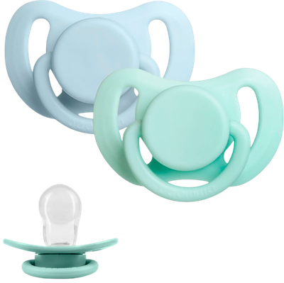 Набор пустышек Paomma Силиконовые 6-18 мес (Baby Blue/Milk Mint) - 