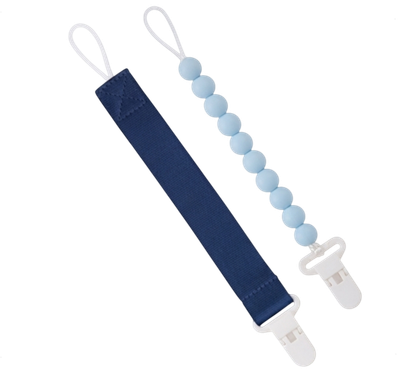 Набор держателей для пустышки Paomma 2шт (Navy/Baby Blue) - 