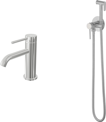 Гигиенический душ со смесителем Oliveeka OL-829902+88139017-BN (никель матовый) - 