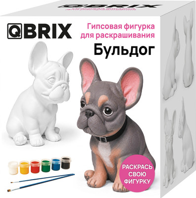 Набор для творчества QBRIX Гипсовая фигурка для раскрашивания. Бульдог 25009 - 