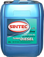 

Моторное масло Sintec, Turbo Diesel 10W40 CF-4/SJ / 122446