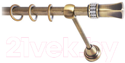 Карниз для штор Lm Decor Севилла 120 1р гладкий (антик, 2.4м)