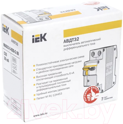 Дифференциальный автомат IEK АВДТ 32 C16 / MAD22-5-016-C-30
