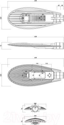 Светильник уличный ЭРА SPP-5-60-5K-W IP65 / Б0029441