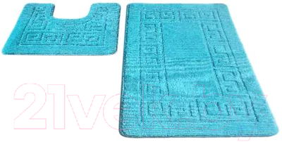 Набор ковриков для ванной и туалета Shahintex РР 50x80/50x50 (бирюзовый)