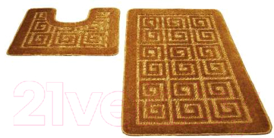 Набор ковриков для ванной и туалета Shahintex РР 50x80/50x50 (золото)