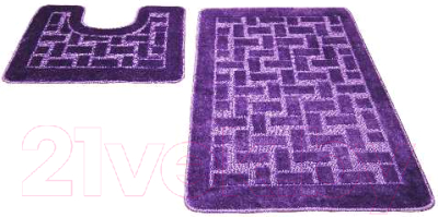 Набор ковриков для ванной и туалета Shahintex РР 50x80/50x50 (фиолетовый)