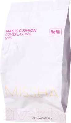 Сменный блок для кушона Missha Magic Cushion Cover Lasting SPF50+/PA+++ No.21 рефил (15г)