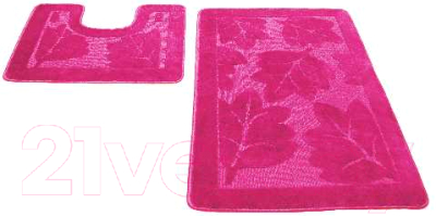 Набор ковриков для ванной и туалета Shahintex РР 60x100/60x50 (розовый)