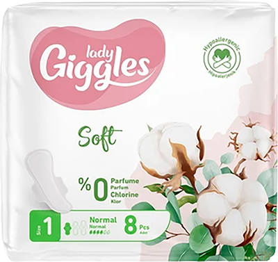 Прокладки гигиенические Giggles Lady Soft Standart Normal (8шт) - 