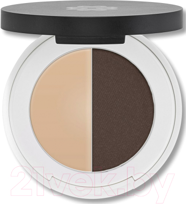 

Тени для бровей Lily Lolo, Брюнет/шатен (коричневый);русый (серый/тауп), Eyebrow Duo Dark