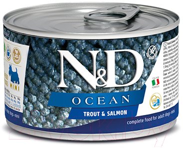 

Корм для собак Farmina, N&D Ocean Trout & Salmon Mini