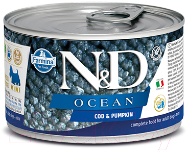 

Корм для собак Farmina, N&D Ocean Cod & Pumpkin Mini