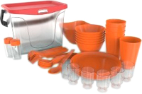Набор пластиковой посуды Berossi Party ИК 56140000 (мандариновый) - 