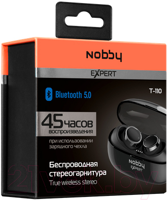 Беспроводные наушники Nobby Expert T-110 / NBE-BH-50-02 (черный/серебристый)